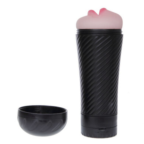 Мастурбатор ротик в колбе с вибрацией Pink Lips Baile