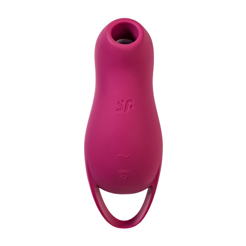 Вакуумно-волновой стимулятор клитора с вибрацией бордовый Pocket Pro 1 Satisfyer