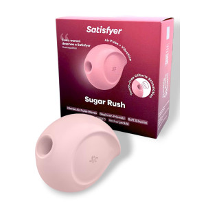 Вакуумно-волновой бесконтактный стимулятор клитора с вибрацией розовый Sugar Rush Satisfyer