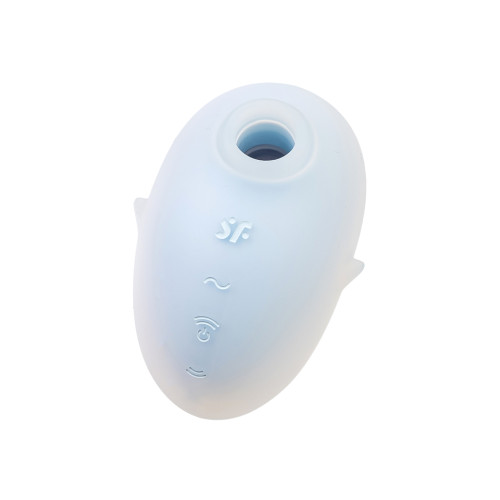 Вакуумно-волновой стимулятор клитора с вибрацией голубой Cutie Ghost Satisfyer
