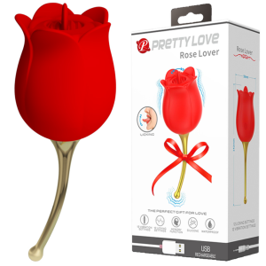 Клиторальный стимулятор Pretty Love Rose Lover в виде розочки