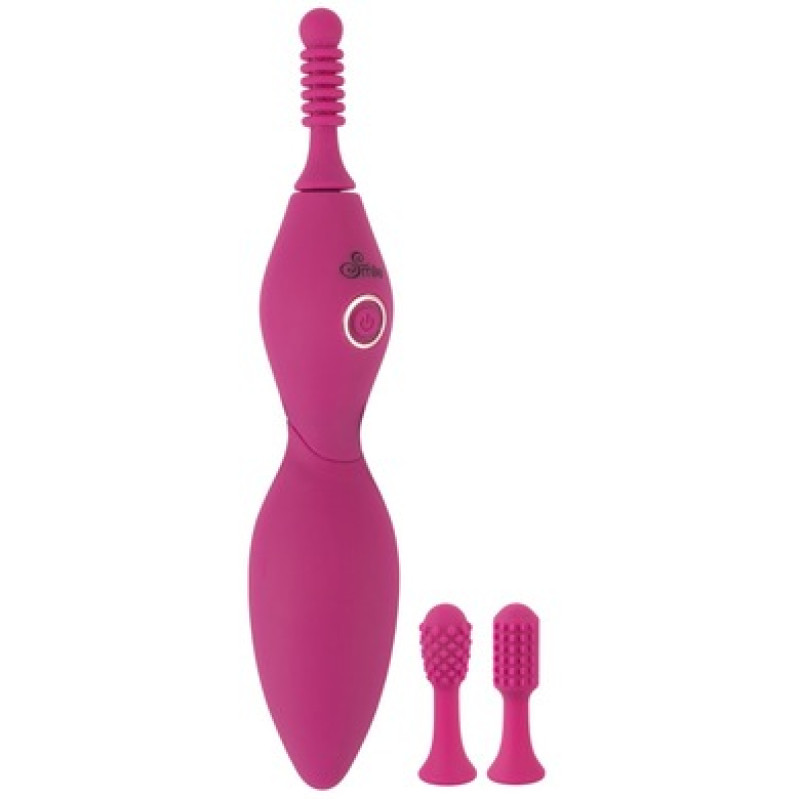 Клиторальный точечный вибратор с 3 насадками Smile Spot Vibrator