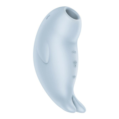 Вакуумно-волновой стимулятор клитора с вибрацией голубой Seal You Soon Satisfyer