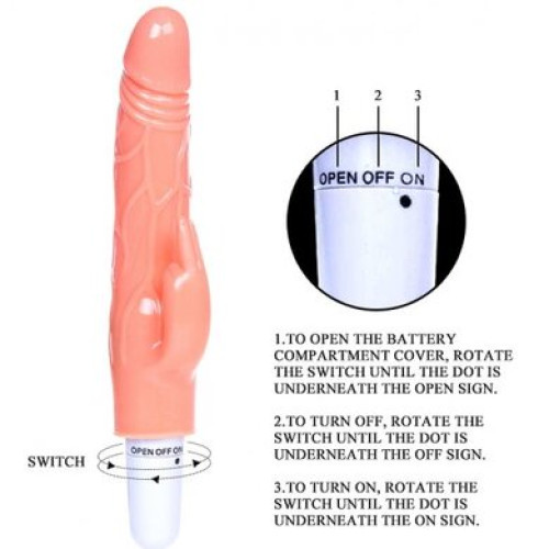 Реалистичный вибратор-кролик Baile Peach Realistic
