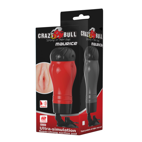 Реалистичный мастурбатор анус в колбе с вибрацией Crazy bull Maurice