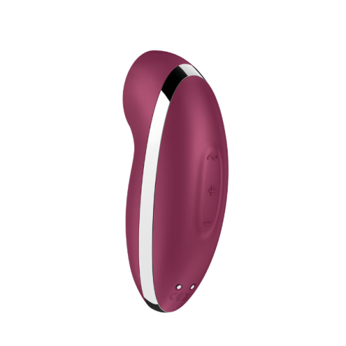 Клиторальный вибростимулятор с пульсацией бордовый Tap аnd Climax 2 Satisfyer