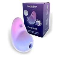 Вакуумно-волновой клиторальный вибратор лилово-розовый Pixie Dust Satisfyer