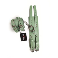 Наручники из натуральной кожи мятные Erotoys Fetish line, Ero-125gr
