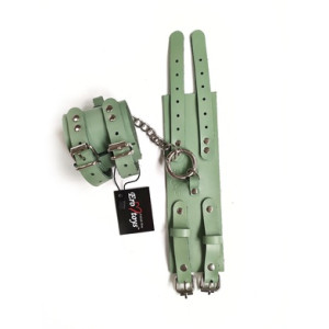 Наручники из натуральной кожи мятные Erotoys Fetish line, Ero-125gr