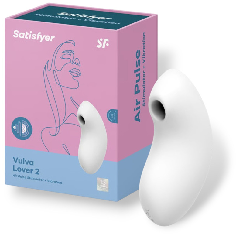 Вакуумно-волновой стимулятор клитора с вибрацией белый Vulva Lover 2 Satisfyer