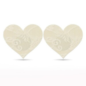 Набор нежных пэстисов для груди Lace Heart and Flower Nipple Pasties (иной угол)