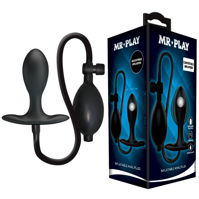 Надувная анальная пробка со смещенным центром тяжести MR PLAY