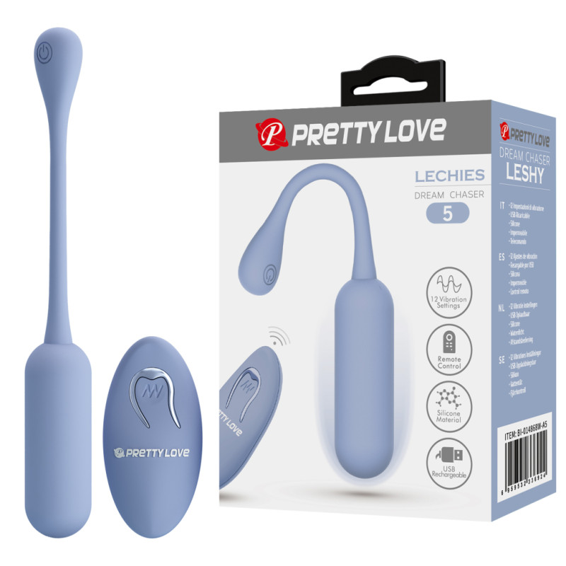 Виброяйцо вытянутое Pretty Love Lechies голубое