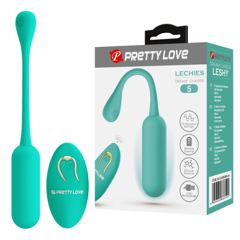 Виброяйцо вытянутое Pretty Love Lechies бирюзовое