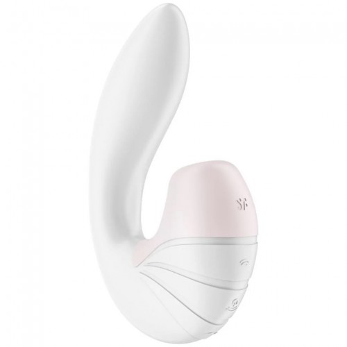 Вибратор с вакуумно-волновым стимулятором клитора белый Supernova Satisfyer