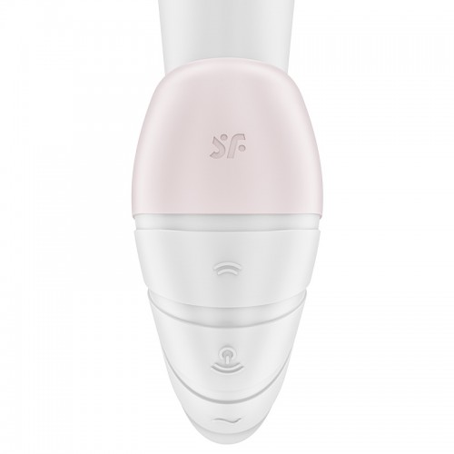 Вибратор с вакуумно-волновым стимулятором клитора белый Supernova Satisfyer