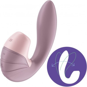 Вибратор с вакуумно-волновым стимулятором клитора розовый Satisfyer Supernova Old Rose (иной угол)