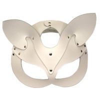Маска кошечки из натуральной кожи белая Erotoys Fetish line, Ero-91w