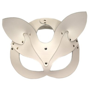Маска кошечки из натуральной кожи белая Erotoys Fetish line, Ero-91w