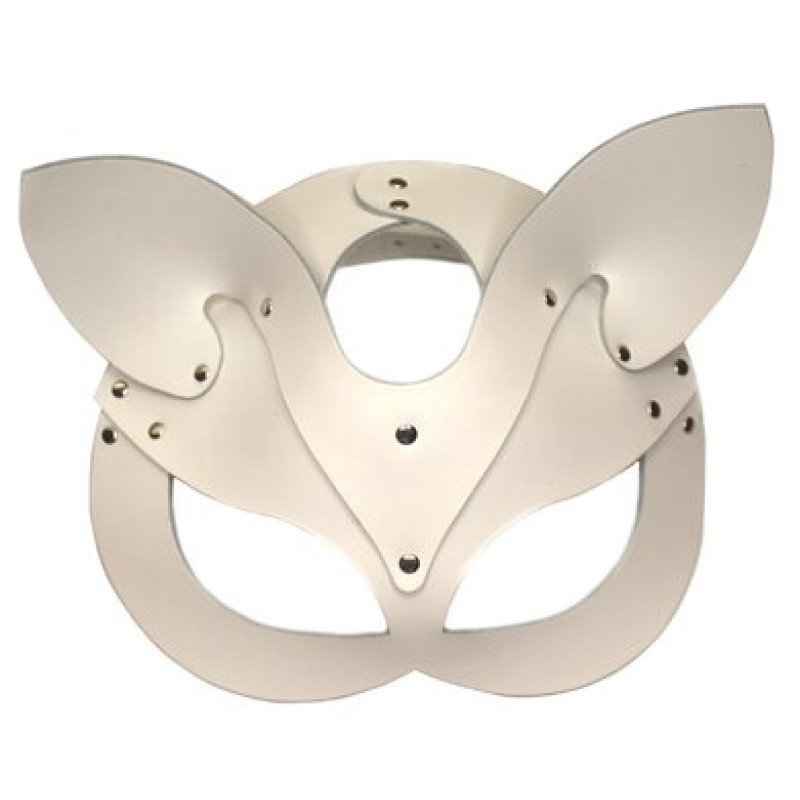 Маска кошечки из натуральной кожи белая Erotoys Fetish line, Ero-91w
