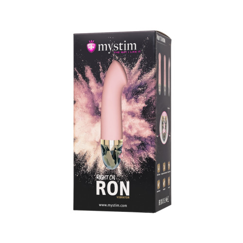 Вибратор перезаряжаемый розовый Mystim Right on Ron