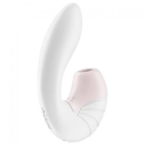 Вибратор с вакуумно-волновым стимулятором клитора белый Supernova Satisfyer