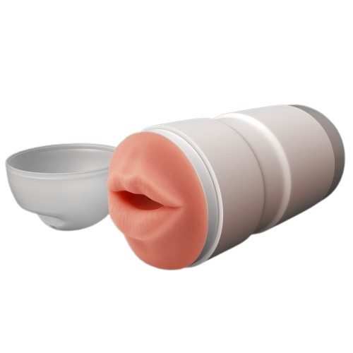 Мастурбатор в колбе губки Sex In A Can Mouth Lotus Tunnel с вибрацией