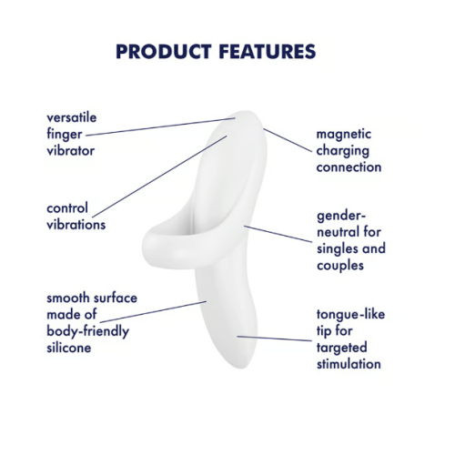 Вибратор на палец белый Bold Lover Satisfyer