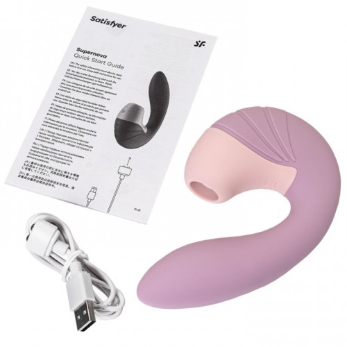 Вибратор с вакуумно-волновым стимулятором клитора розовый Satisfyer Supernova Old Rose