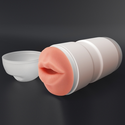 Мастурбатор в колбе ротик Sex In A Can Mouth Stamina Tunnel с вибрацией