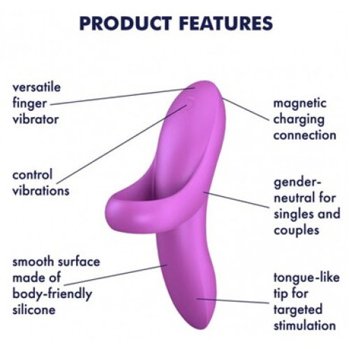 Вибратор на палец фиолетовый Bold Lover Satisfyer