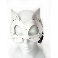 Маска Кошечки из натуральной кожи белая Erotoys Fetish line, Ero-101w