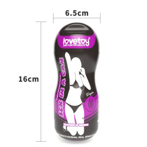 Мастурбатор в колбе вагина Sex In A Can Vagina Stamina Tunnel с вибрацией (иной угол)