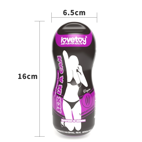 Мастурбатор в колбе вагина Sex In A Can Vagina Stamina Tunnel с вибрацией