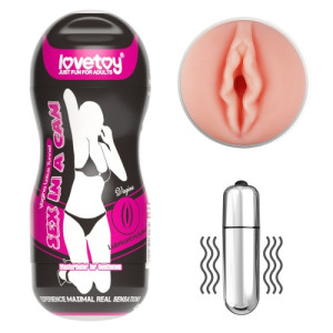 Мастурбатор в колбе вагина Sex In A Can Vagina Lotus Tunnel с вибрацией