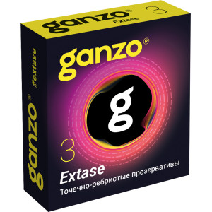 Презервативы точечно-ребристые Ganzo Extase (3 шт)