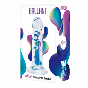 Фаллоимитатор на присоске прозрачный Gallant Jelly Dildo (иной угол)