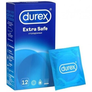 Презервативы Durex Extra Safe плотные с дополнительной смазкой (12 шт)