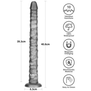 Нереалистичный вибратор Vibrax Slider 40 см (иной угол)