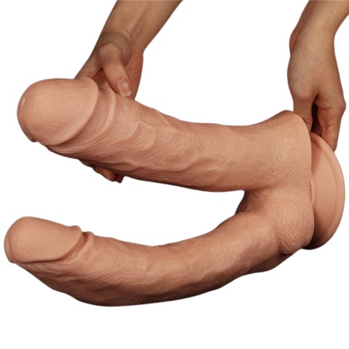 Огромный двойной фаллос на присоске Lovetoy Realistic Mega Double Dildo 33 см