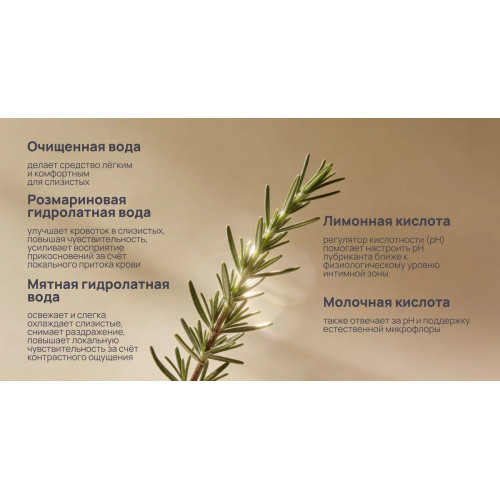 Натуральный лубрикант на водной основе Pleasure Lab Organic Rosemary 185 мл