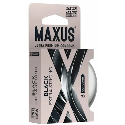 Презервативы MAXUS Extra Strong черные 3 шт