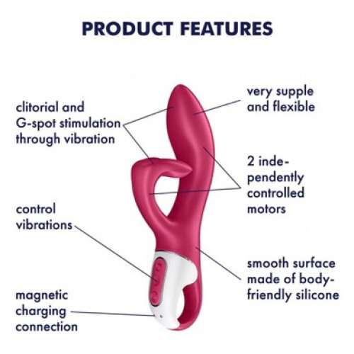 Вибратор-кролик для точки G малиновый Satisfyer Embrace Me