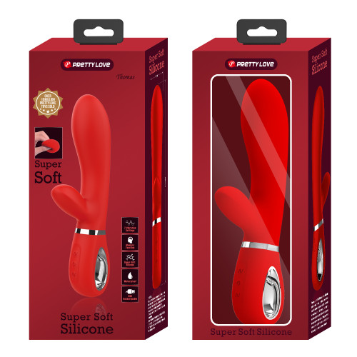 Вибратор-кролик Pretty Love Super Soft Silicone Красный
