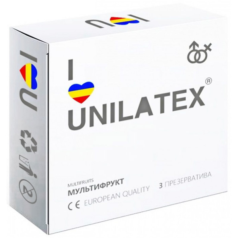 Презервативы цветные ароматизированные Unilatex Multifruts (3 шт)
