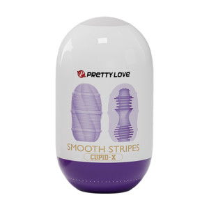 Нереалистичный мастурбатор Pretty Love Smooth Stripes Cupid-X (иной угол)