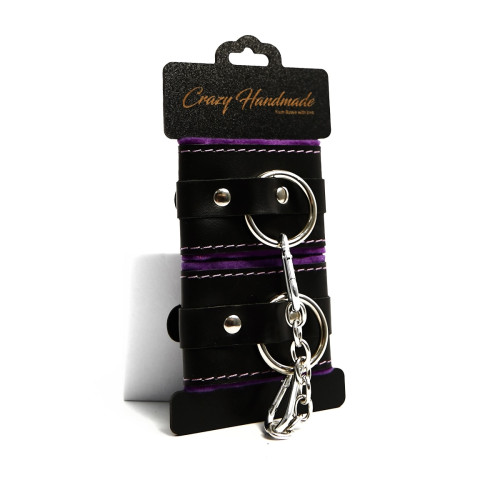 Оковы прямоугольные с мягкой фиолетовой подкладкой Crazy Handmade