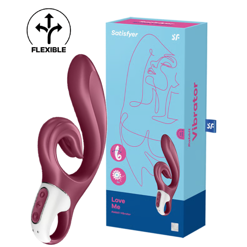 Вибратор-кролик бордовый Love Me Satisfyer