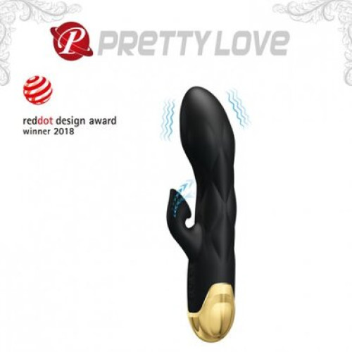 Вибратор-кролик с вакуумным клиторальным стимулятором Pretty Love Royal Pleasure