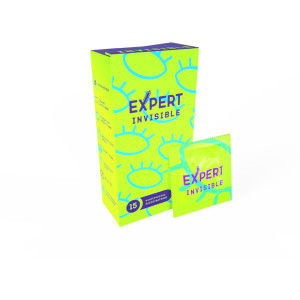 Презервативы ультратонкие EXPERT Invisible (15 шт) (иной угол)
